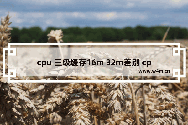 cpu 三级缓存16m 32m差别 cpu的3级缓存