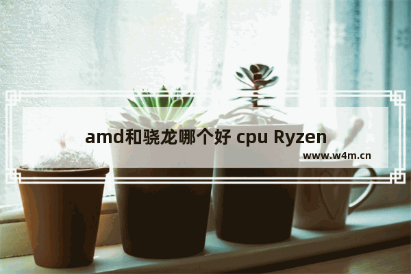 amd和骁龙哪个好 cpu Ryzen