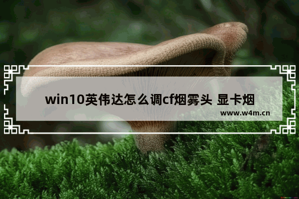 win10英伟达怎么调cf烟雾头 显卡烟雾