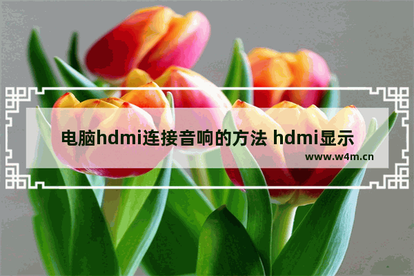 电脑hdmi连接音响的方法 hdmi显示器音响