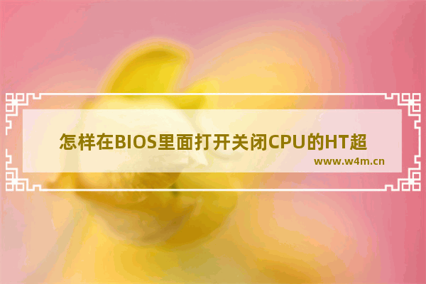 怎样在BIOS里面打开关闭CPU的HT超线程 手机怎么关闭多线程