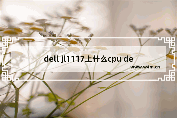 dell jl1117上什么cpu dell服务器 cpu