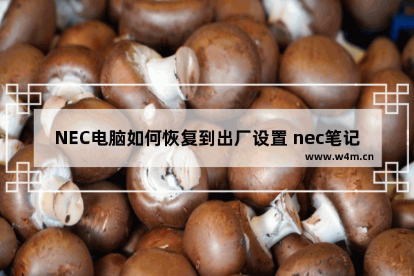 NEC电脑如何恢复到出厂设置 nec笔记本电脑还原