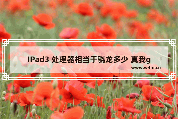 IPad3 处理器相当于骁龙多少 真我gtneo3评测参数