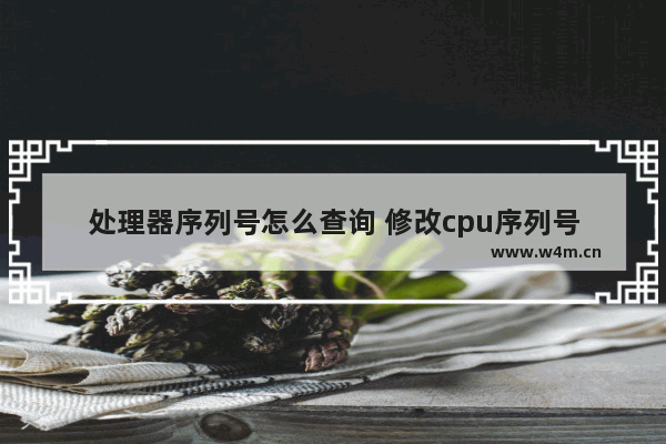 处理器序列号怎么查询 修改cpu序列号