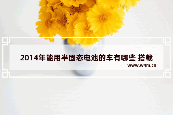 2014年能用半固态电池的车有哪些 搭载全固态电池的新能源有哪些车