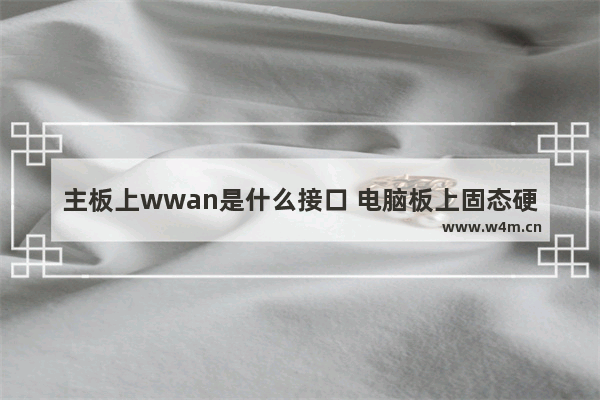 主板上wwan是什么接口 电脑板上固态硬盘取电接口是哪个