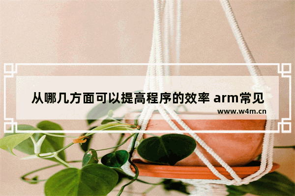 从哪几方面可以提高程序的效率 arm常见的问题