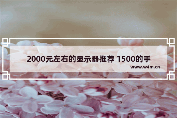 2000元左右的显示器推荐 1500的手机换屏200值得吗