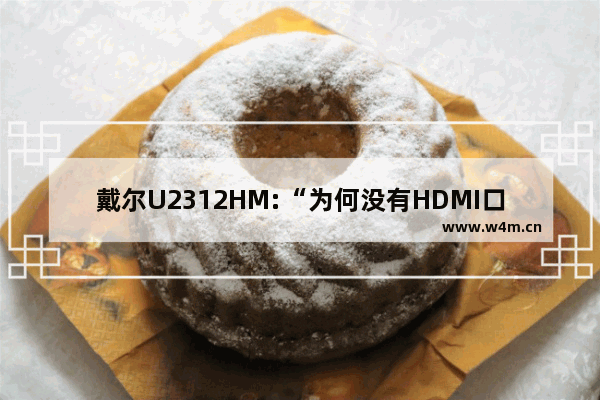 戴尔U2312HM:“为何没有HDMI口 戴尔2312显示器