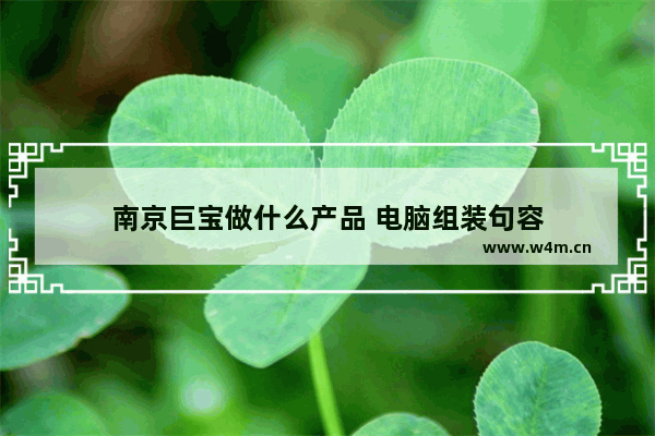 南京巨宝做什么产品 电脑组装句容