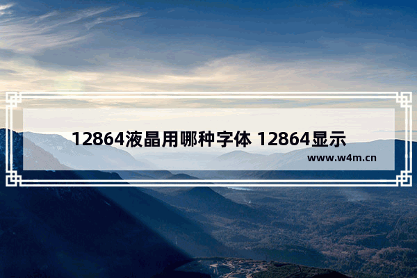 12864液晶用哪种字体 12864显示器