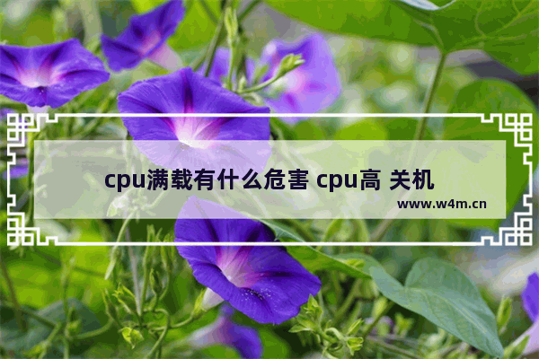 cpu满载有什么危害 cpu高 关机