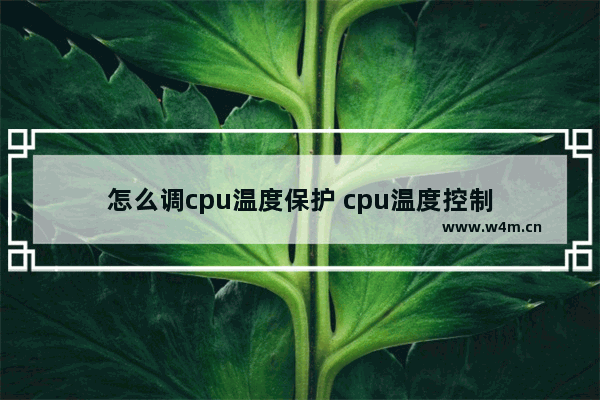 怎么调cpu温度保护 cpu温度控制