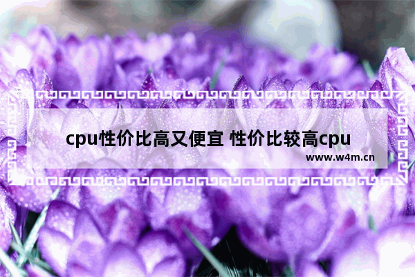 cpu性价比高又便宜 性价比较高cpu