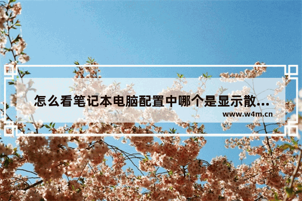 怎么看笔记本电脑配置中哪个是显示散热器的 笔记本电脑散热器怎么调风速