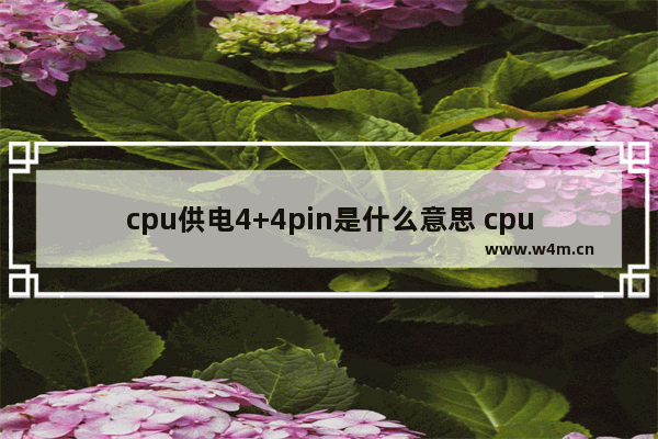 cpu供电4+4pin是什么意思 cpu风扇 4pin