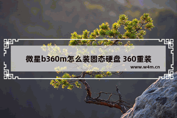 微星b360m怎么装固态硬盘 360重装系统怎么装到固态硬盘里面