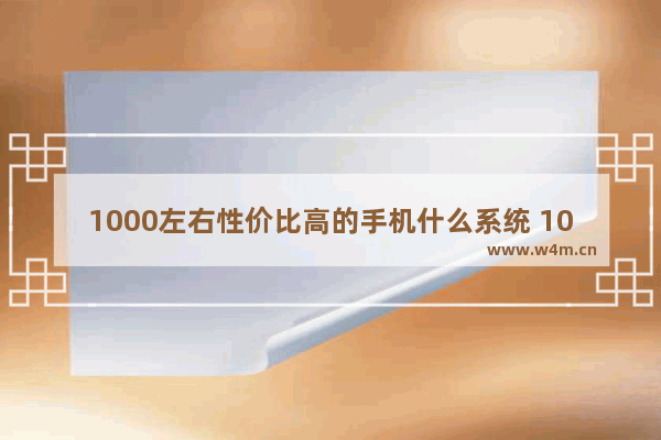 1000左右性价比高的手机什么系统 1000以下的显示器