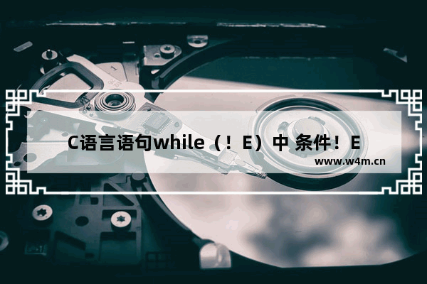 C语言语句while（！E）中 条件！E等价于什么 while cpu