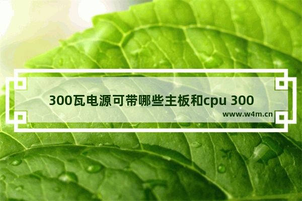 300瓦电源可带哪些主板和cpu 300块能配什么电脑主板