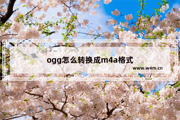 ogg怎么转换成m4a格式