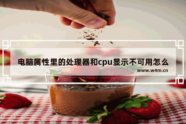 电脑属性里的处理器和cpu显示不可用怎么办 cpu超级计算机