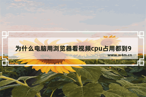 为什么电脑用浏览器看视频cpu占用都到90多 浏览器cpu100