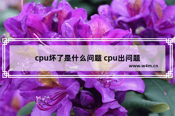 cpu坏了是什么问题 cpu出问题