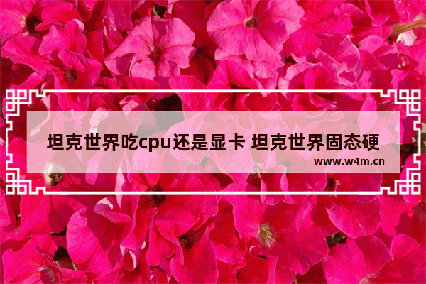 坦克世界吃cpu还是显卡 坦克世界固态硬盘教程