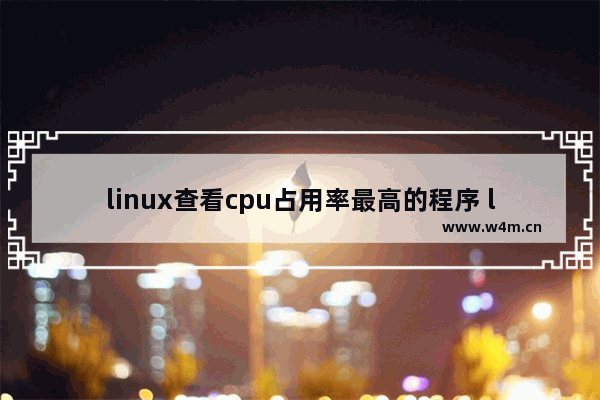 linux查看cpu占用率最高的程序 linux 查看内存 cpu