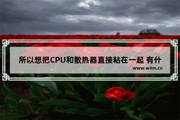 所以想把CPU和散热器直接粘在一起 有什么好方法 风扇和CPU粘在一起怎么办