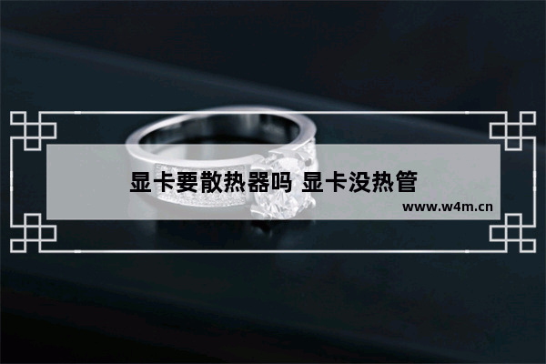 显卡要散热器吗 显卡没热管