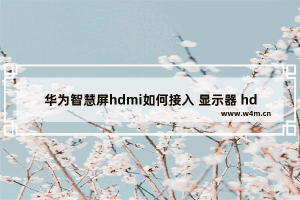 华为智慧屏hdmi如何接入 显示器 hdmi 输入