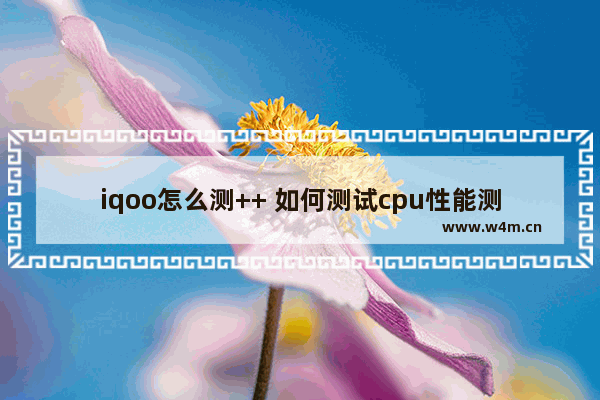 iqoo怎么测++ 如何测试cpu性能测试