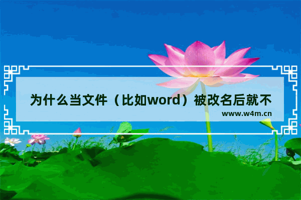 为什么当文件（比如word）被改名后就不能显示原来的图标 改电脑品牌logo