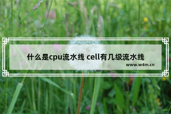 什么是cpu流水线 cell有几级流水线 分别是那些 流水线cpu设计