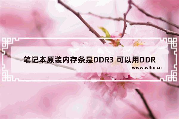 笔记本原装内存条是DDR3 可以用DDR3L吗 有什么好处或者坏处 笔记本内存DDR3和DDR4有区别吗