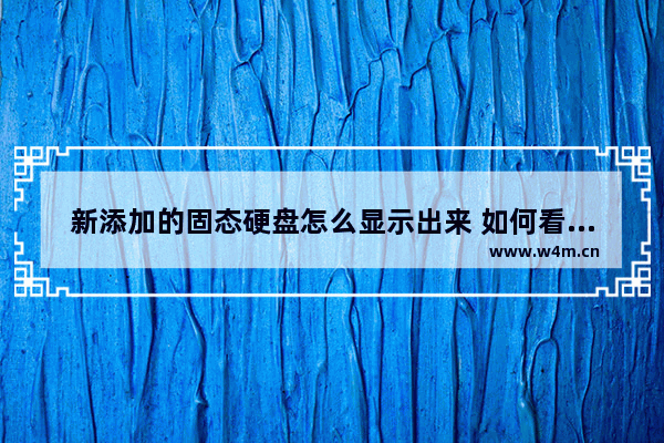 新添加的固态硬盘怎么显示出来 如何看电脑固态硬盘