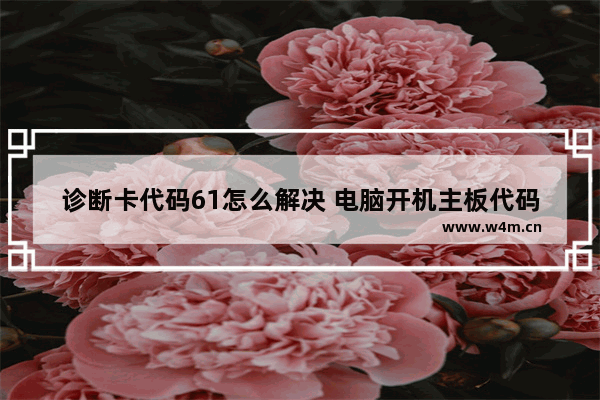 诊断卡代码61怎么解决 电脑开机主板代码61件