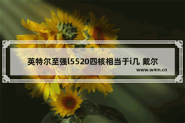 英特尔至强l5520四核相当于i几 戴尔g155520有几个cpu几个内核