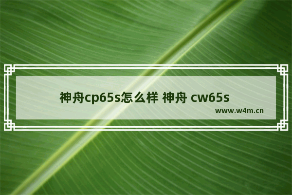 神舟cp65s怎么样 神舟 cw65s 笔记本电脑