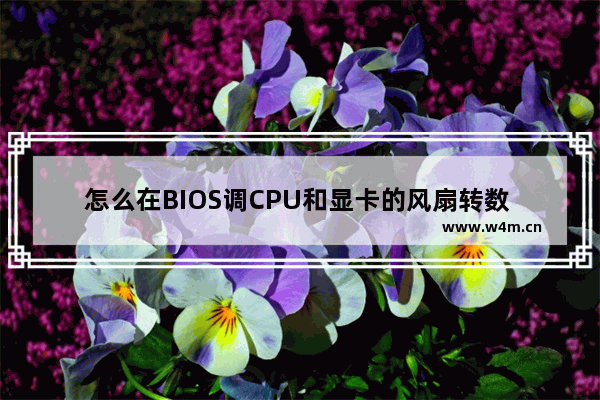 怎么在BIOS调CPU和显卡的风扇转数 bios 设置cpu风扇转速