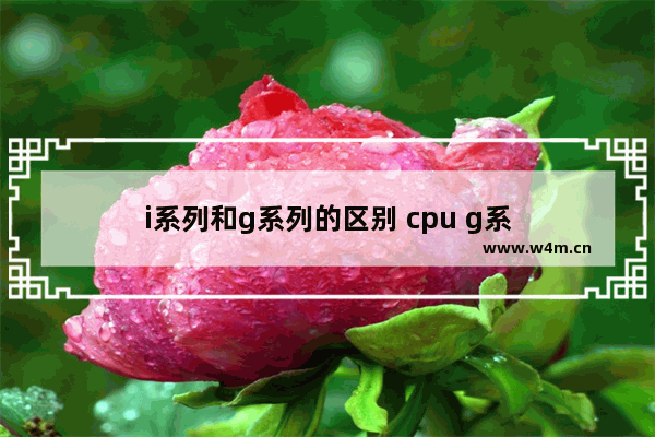 i系列和g系列的区别 cpu g系