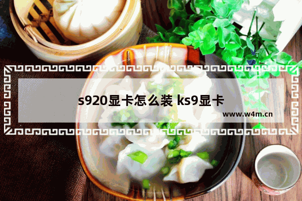 s920显卡怎么装 ks9显卡