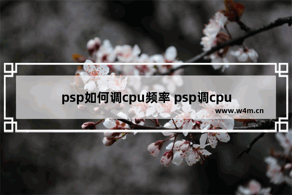 psp如何调cpu频率 psp调cpu