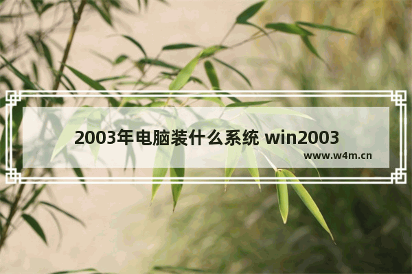 2003年电脑装什么系统 win2003 cpu