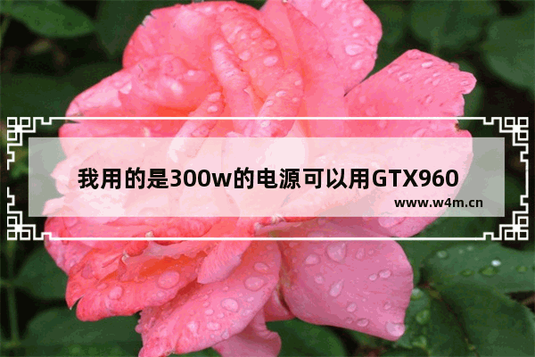 我用的是300w的电源可以用GTX960吗 300w的电脑适配主板