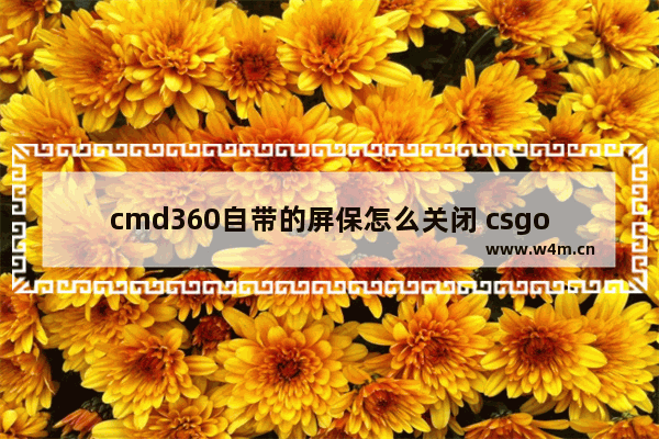 cmd360自带的屏保怎么关闭 csgocmd怎么关掉