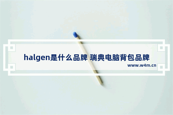 halgen是什么品牌 瑞典电脑背包品牌